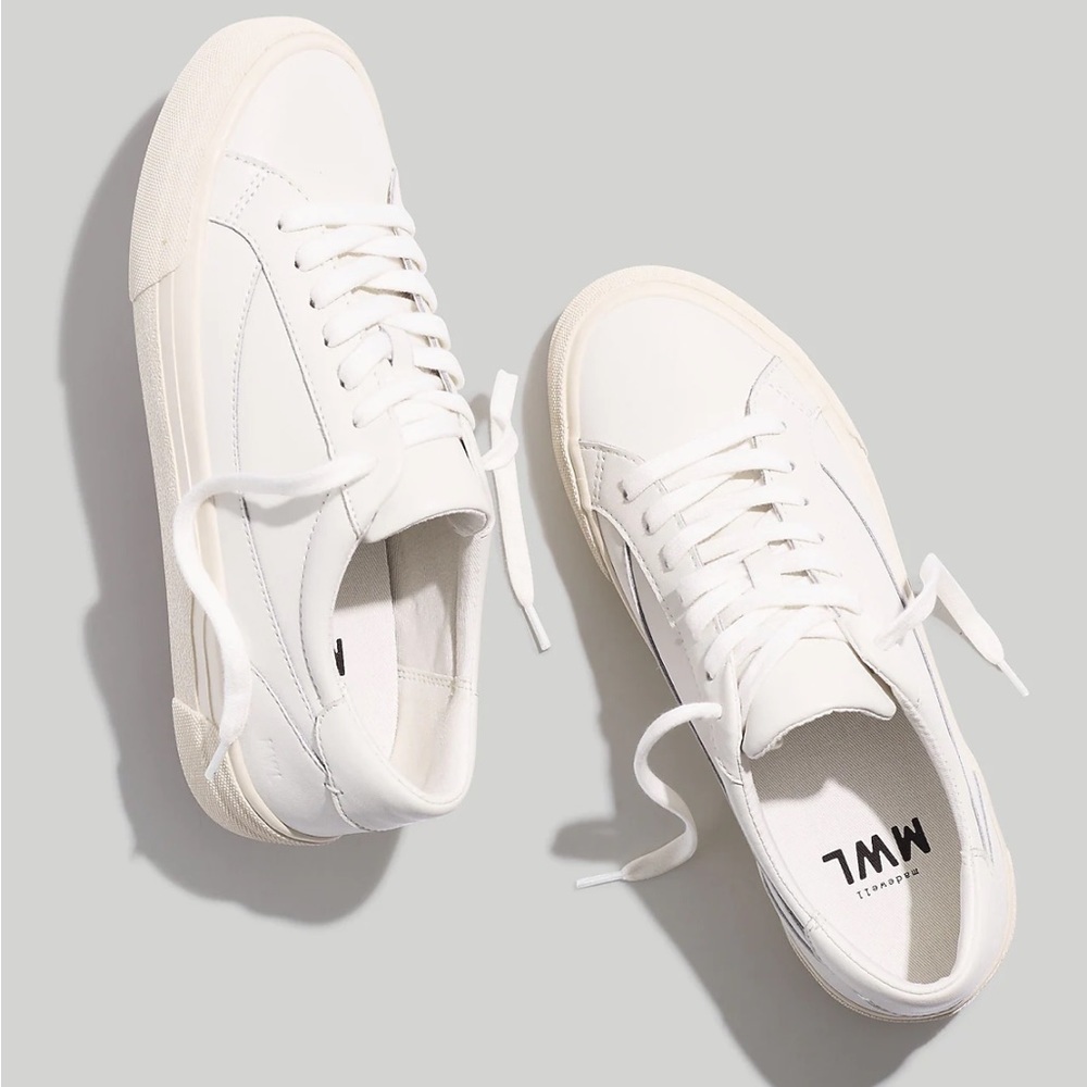 Madewell white sidewalk low-top sneakers size 7.5